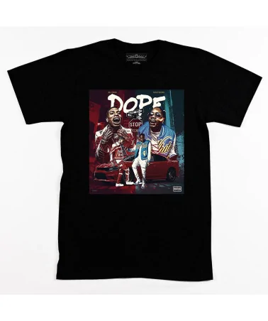 Block Custom - NLE Choppa x Fivio Foreign Dope Tee - Black | blocks...