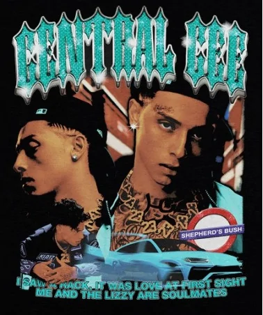 Block Custom - Central Cee Lizzy Retro Tee - Black | blockshops