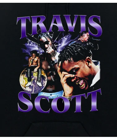 Block Custom - Travis Scott Worldwide Retro Hoodie - Black | blocks...
