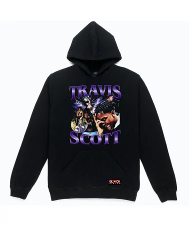 Block Custom - Travis Scott Worldwide Retro Hoodie - Black | blocks...