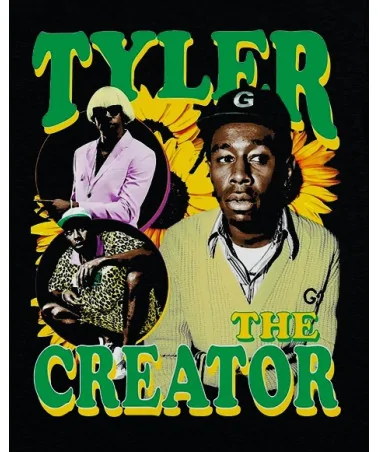 Block Custom - Tyler The Creator 70s Retro Tee - Black