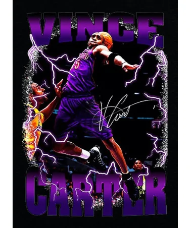 Block Custom - Vince Carter Bolt Dunk Tee - Black | blockshops