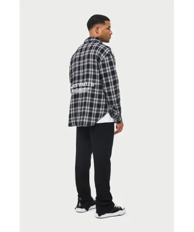 The Couture Club - Members Only Flannel Check Shirt - Black