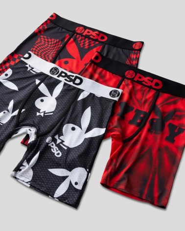 PSD Underwear - PLAYBOY LOGO (3 Pack) - Black/White/Red