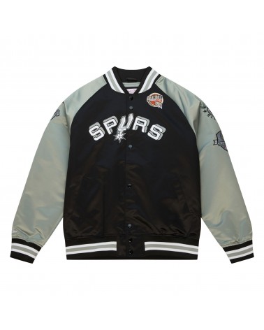 Mitchell & Ness - Hall Of Fame N&N San Antonio Spurs Satin Jacket - Black/Grey