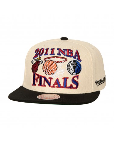 Mitchell And Ness - NBA Finals Remix Snapback Heat Vs Mavericks - Off White