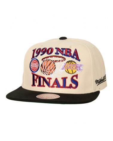 Mitchell And Ness - NBA Finals Remix Snapback Pistons Vs Lakers - Off White