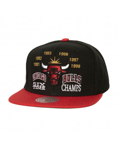 Mitchell And Ness - NBA Champ Is Here Snapback Chicago Bulls - Black / Red
