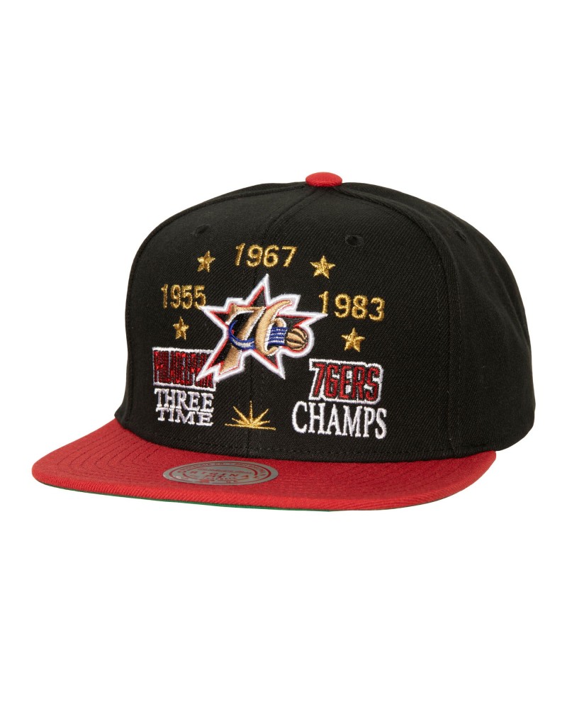 Mitchell And Ness - NBA Champ Is Here Snapback Philadelphia 76Ers - Black / Red