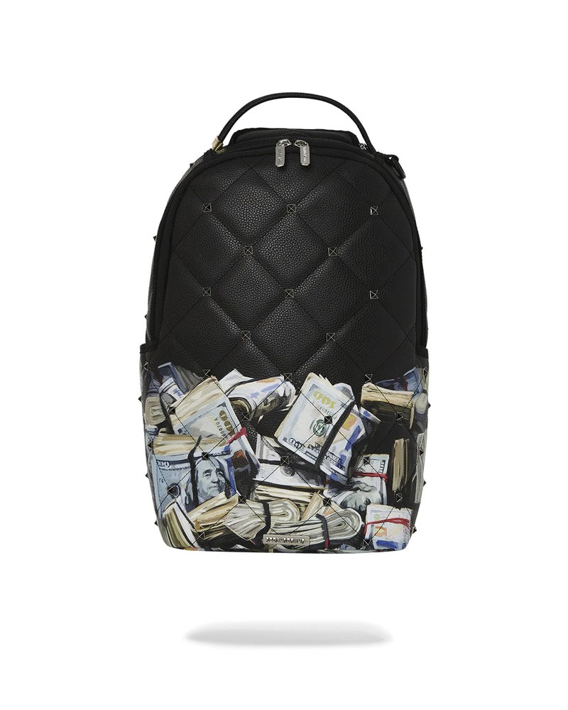 Sprayground - Quilted Money Stash Studded Backpack - Black