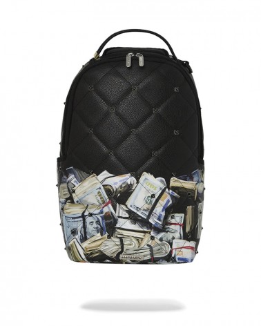 Sprayground - Quilted Money Stash Studded Backpack - Black