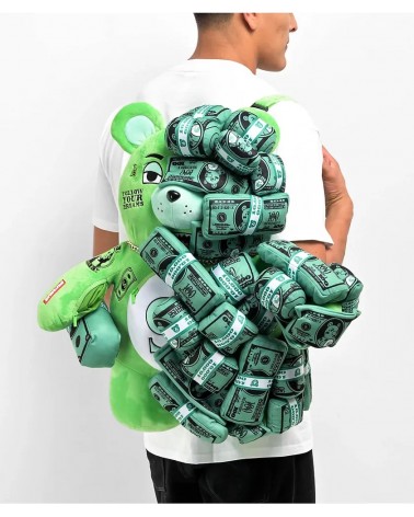 Sprayground - Money On Money Bear Backpack - Green | blockshops