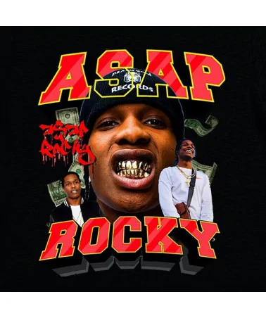 Block Custom - A$AP Rocky College Tee - Black