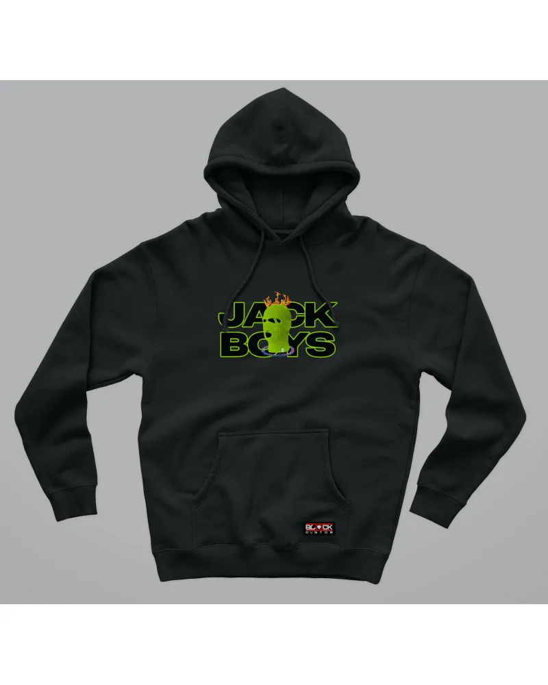 Block Custom - JackBoys Retro Neon Hoodie - Black | blockshops