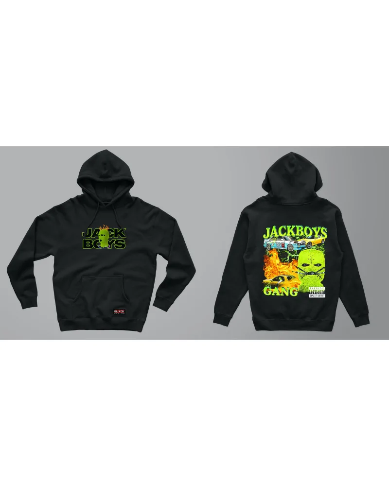 Block Custom - JackBoys Retro Neon Hoodie - Black | blockshops