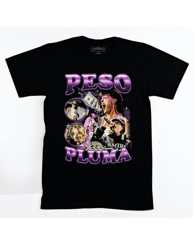 Block Custom - Peso Pluma Retro Bling Tee - Black | blockshops