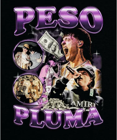 Block Custom - Peso Pluma Retro Bling Tee - Black | blockshops