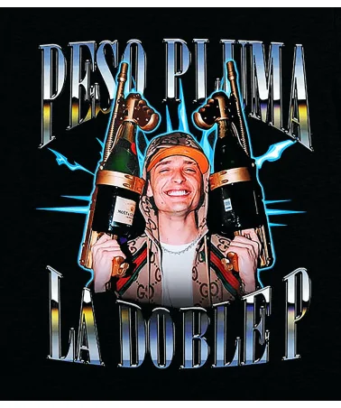 Block Custom - Peso Pluma Champagne Guns Hoodie - Black