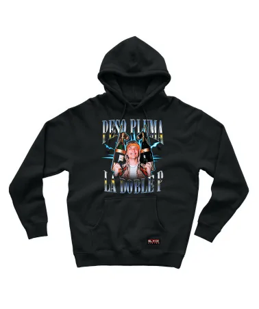 Block Custom - Peso Pluma Champagne Guns Hoodie - Black