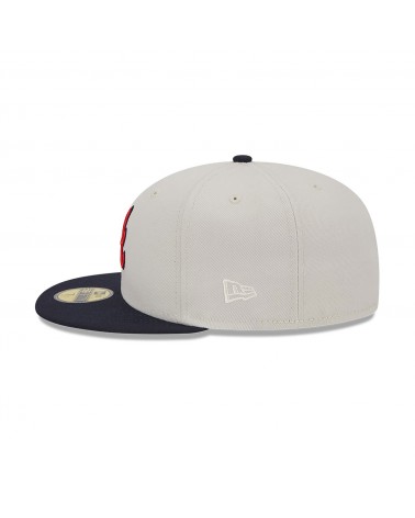 Atlanta Braves New Era Team Logo 59FIFTY Fitted Hat - Black