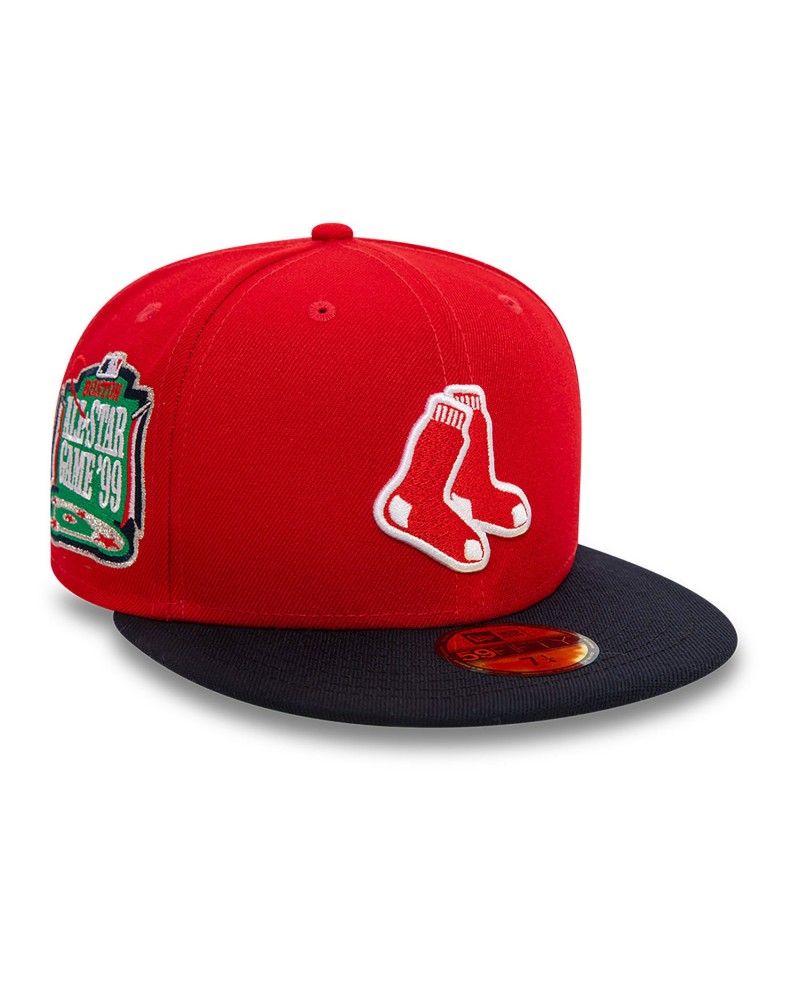 Red boston red sox fitted sales hats