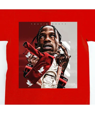 Block Custom - Travis Scott Colombes Tee - Red