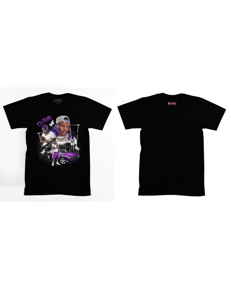 Block Custom - Da Baby Purple Car Tee - Black | blockshops