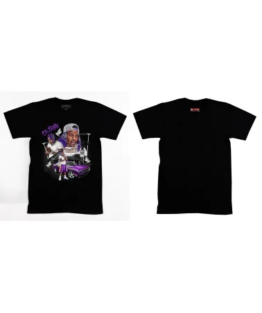 Block Custom - Da Baby Purple Car Tee - Black | blockshops