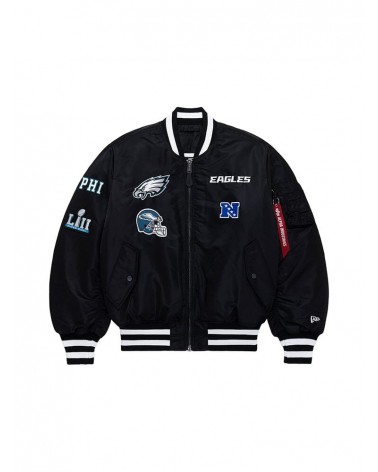 New Era x Alpha Industries - Philadelphia Eagles Bomber Jacket - Black