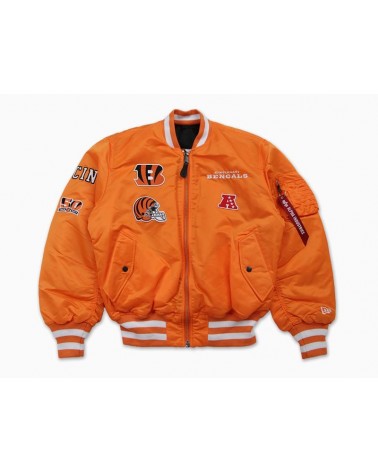 New Era x Alpha Industries - Bengals Bomber Jacket - Orange