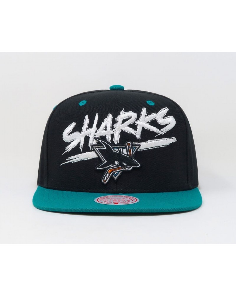 Mitchell & Ness - Transcript Snapback Sharks - Black / Teal