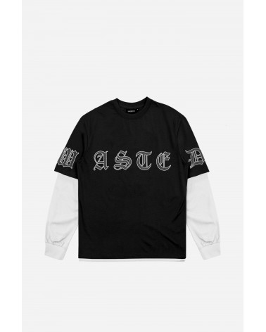 Wasted Paris - T-Age Chad Longsleeve Tee - Black / White